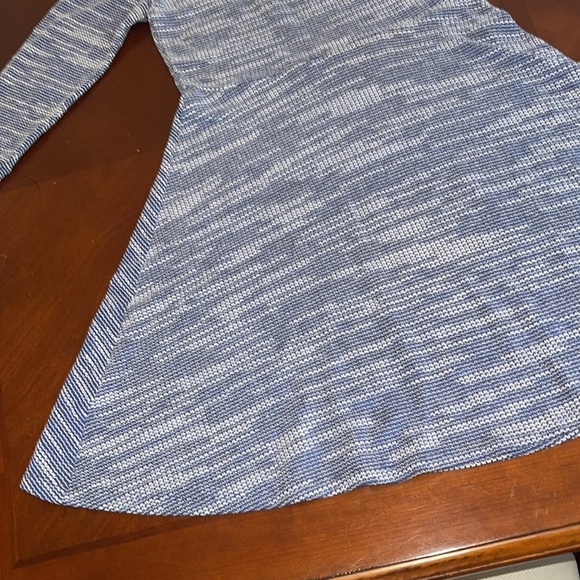 Loft Sweater Dress A-Line Blue White - size small. JJ - Picture 5 of 6
